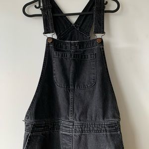 Black Denim Dungarees